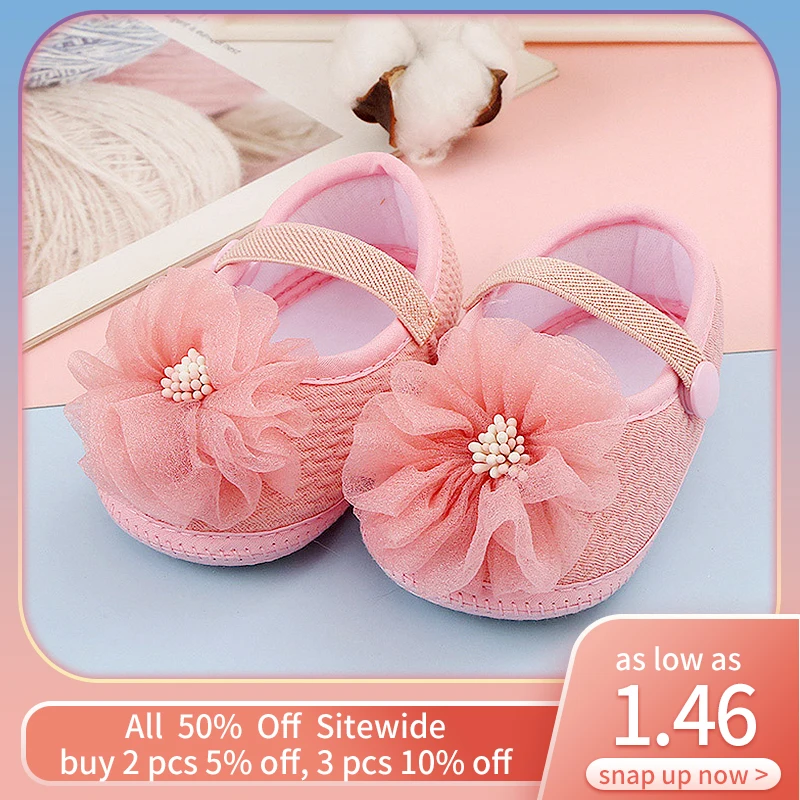 Flower Infant Girl Shoes Princess Baby Soft Bottom Cotton Shoe Toddler