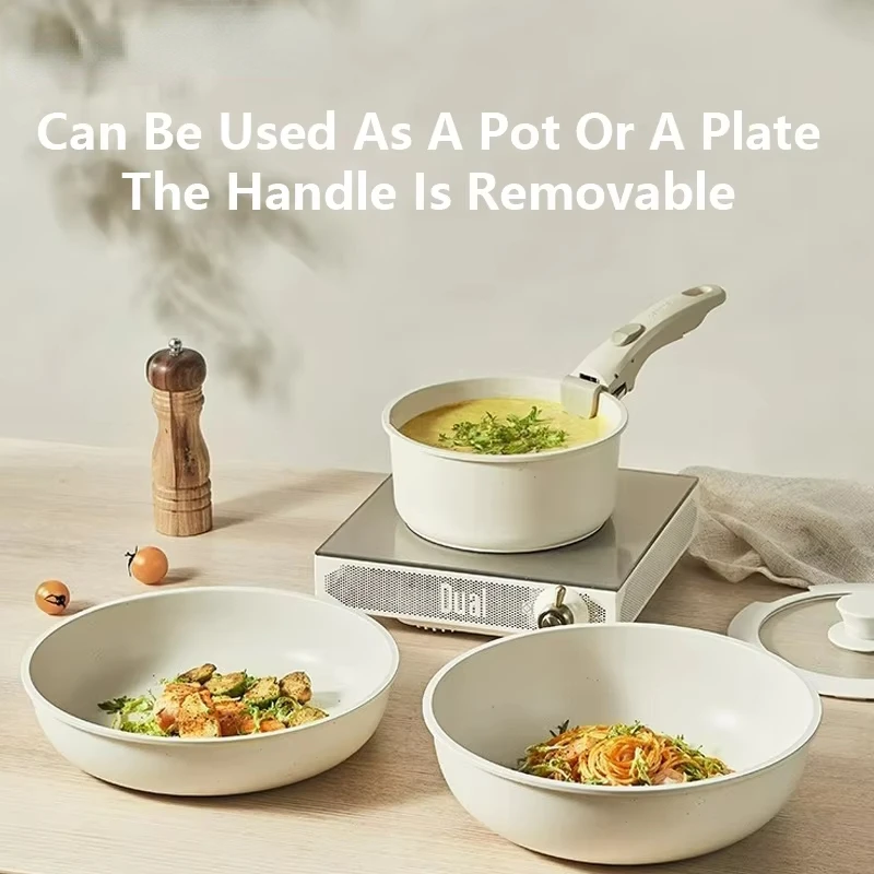 Premium 17 PCS Cookware Removable Pots and Pans Set