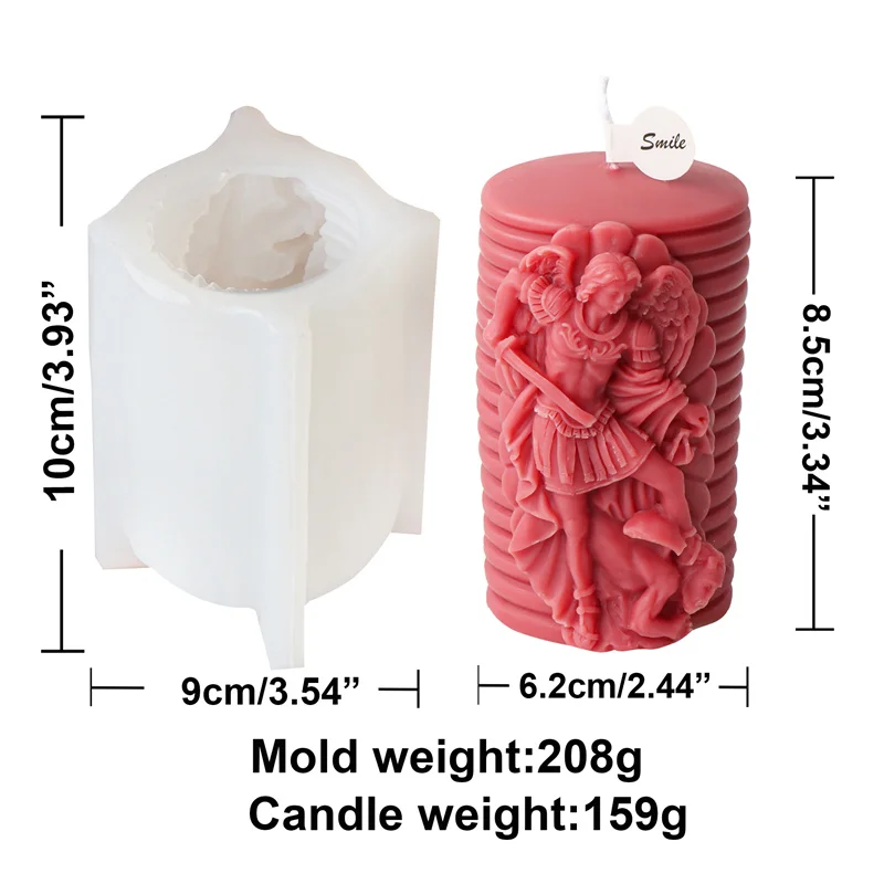 Elegant 3D Virgin Mary Silicone Candle Mold for Religious Home Decoration