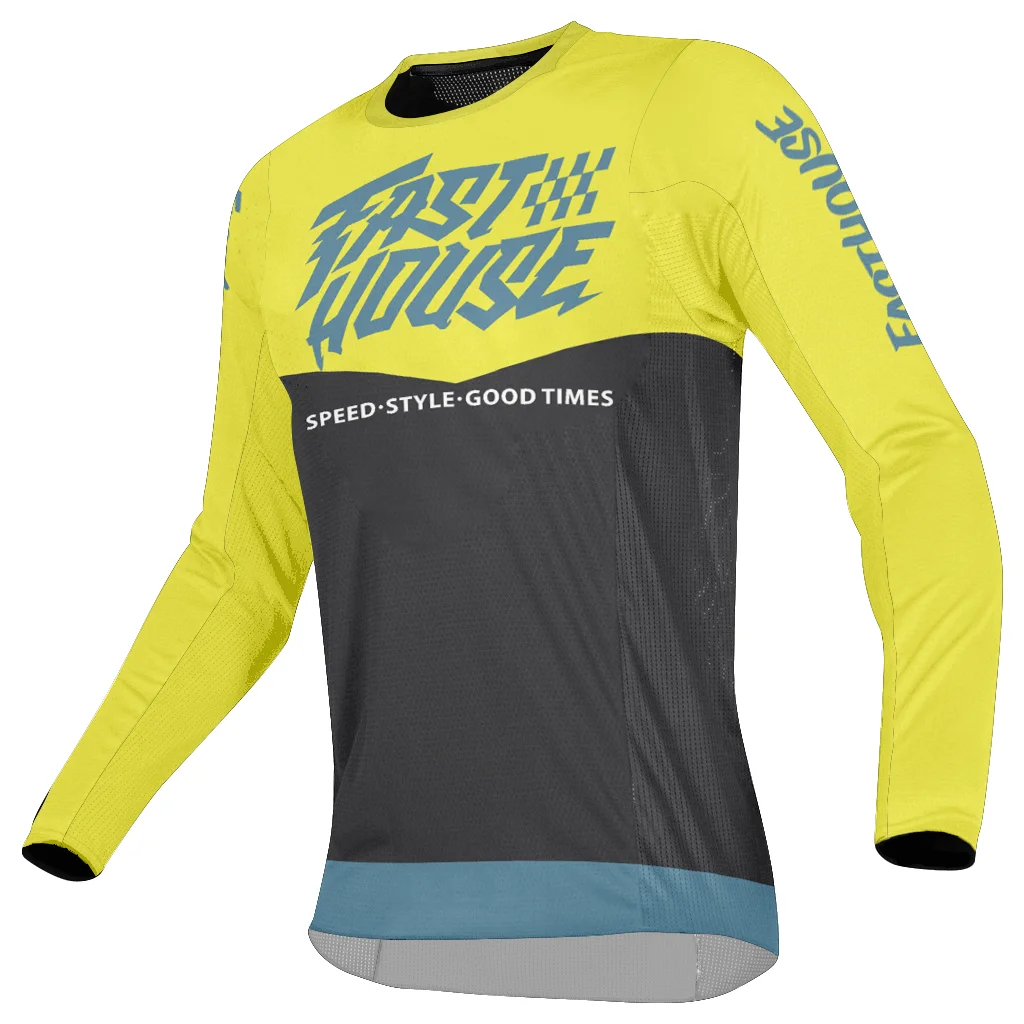 thumbnail image 1 of Nueva camiseta de ciclismo para hombre, de manga corta, transpirable, para motocross, carreras, todoterreno, DH, bicicleta, locomotora, 1 of 5