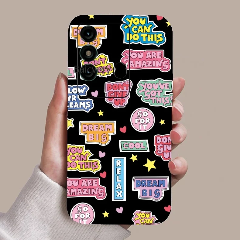 Per Itel Vision 3 Plus P38 Pro / Itel Vision 3 S17 P38 Custodia Per Telefono Rosa Cartoon Pattern New Funda Coque Cover Morbida Per Cellulare