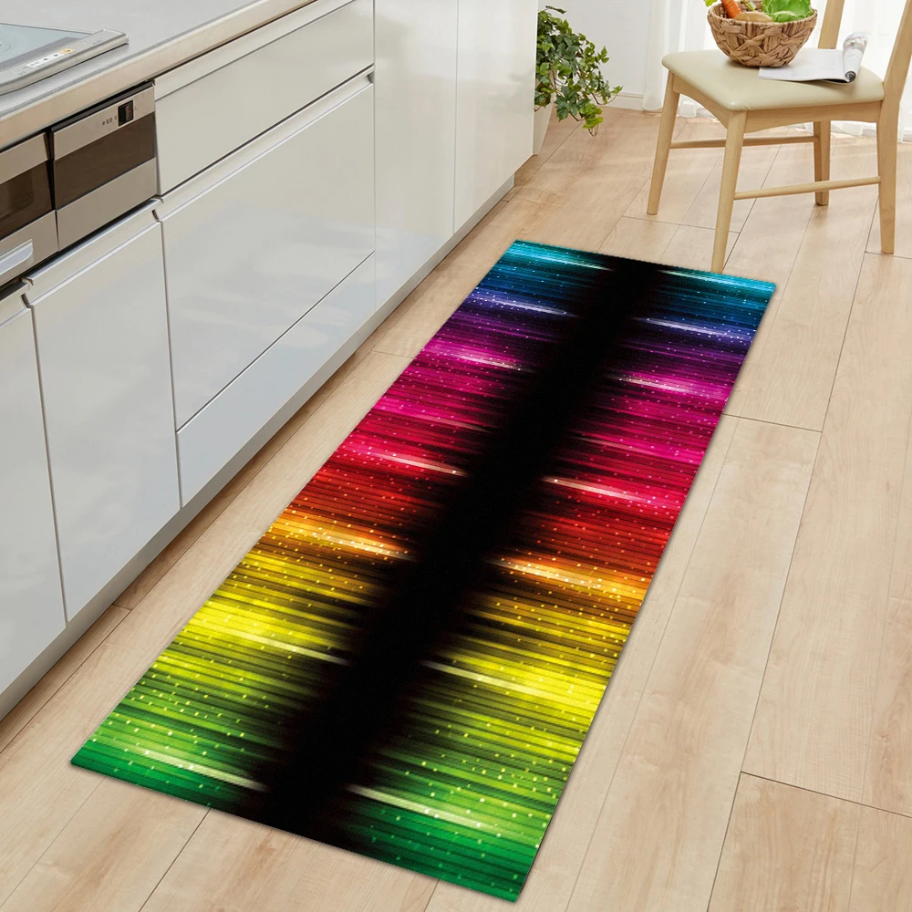 

Colourful Entrance Doormat Kitchen Bedroom Carpet Bathroom Non-Slip Floor Balcony Hallway Long Rug Bedside Living Room Foot Mat