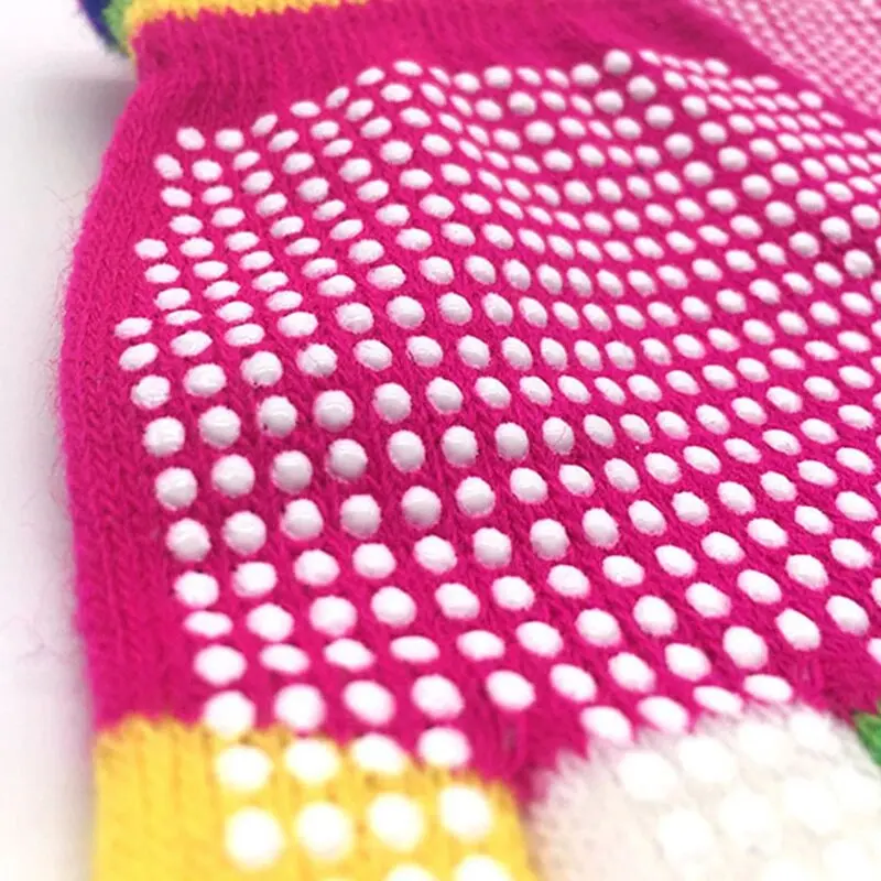 6 Colors Winter Keep Warm Knitted Kids Gloves Children Girl Boys Soft Non-slip Full Finger Mittens Wrist Gloves Wholesale 3