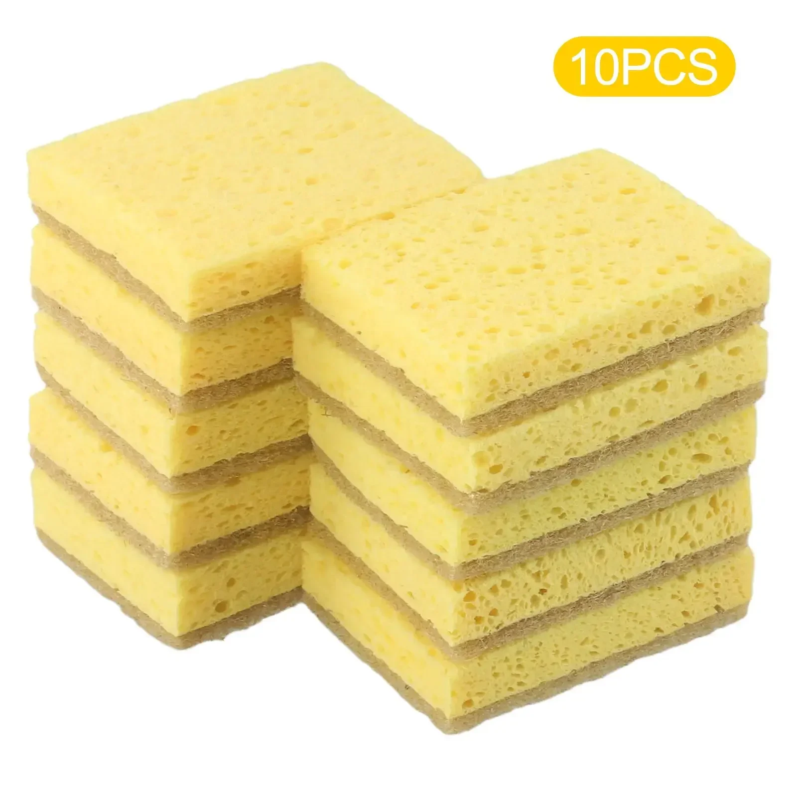 10pcs  Household Kitchen Dishwashing Cleaning Sponge Wipe Kitchen Sponge Water-absorbent Non-stick Pan And Dishwashing 2
