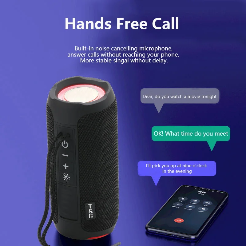 Wireless Outdoor Portable Speakers, Compatible With Hands Free Calling Subwoofer Speaker_voghion.com