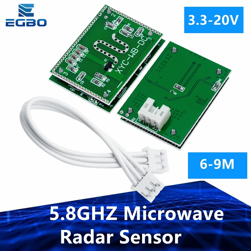 EGBO1PCSStrongAntijamming58GHZMicrowaveRadarSensor69MSmart