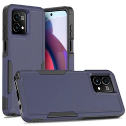 Stylish Dual-Layer Hybrid Armor Case with Shockproof Protection for G Stylus 2023 5G (Dark Blue)