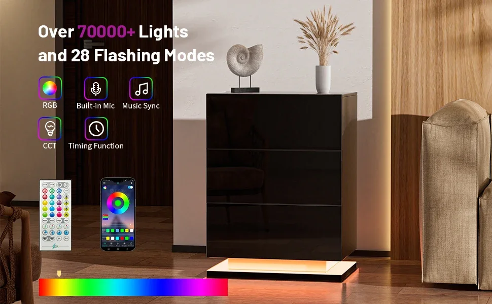 over 70000+ lights and 28 flashing modes