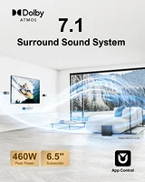 ULTIMEA 460W 7.1ch Soundbar with Dolby Atmos&APP Control, Home Theater Surround Bluetooth Speakers with Wireless Subwoofer - Image 2