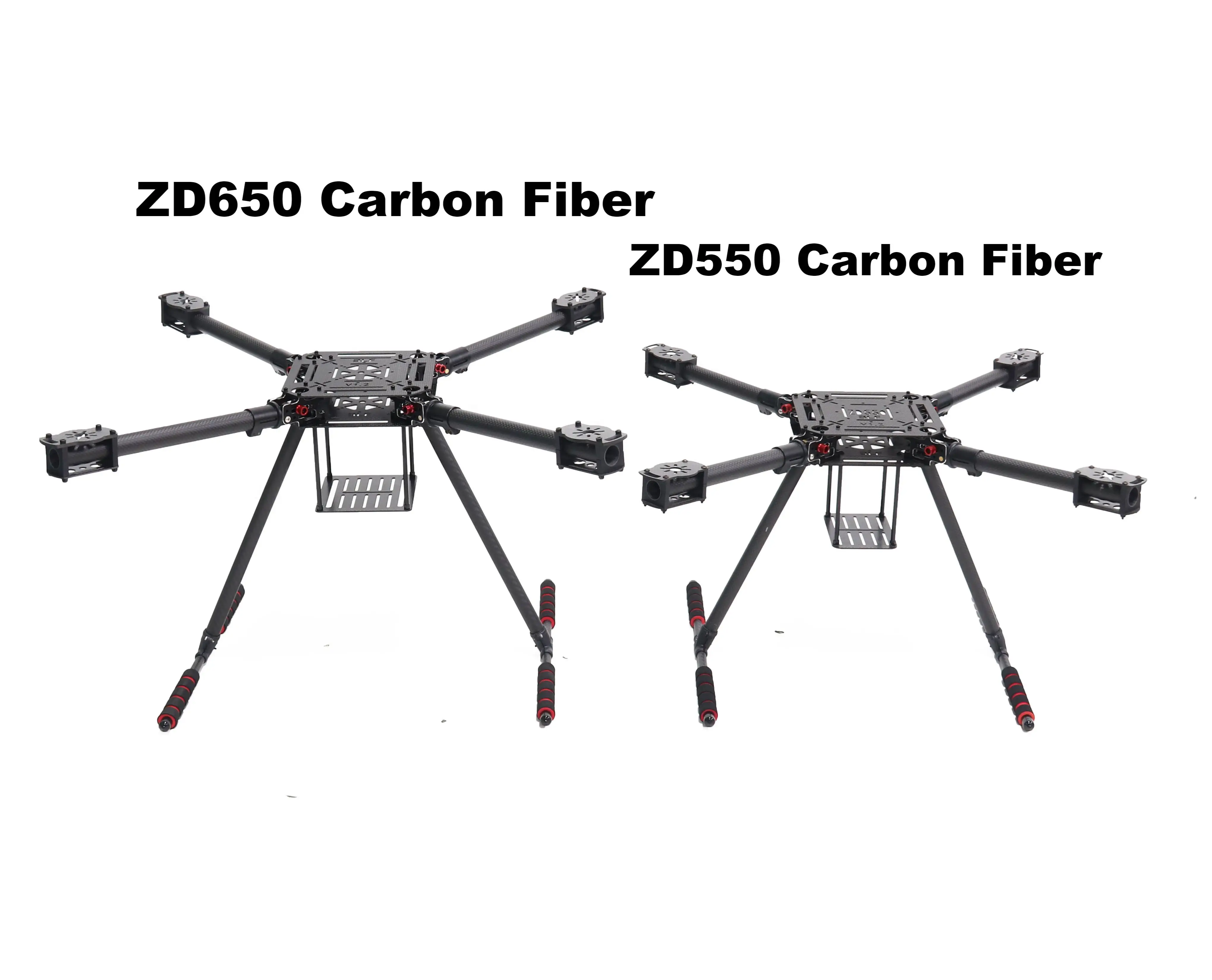 DroneHub ZD550 550mm/ZD650 650mm Carbon fiber Quadcopter Frame FPV Quad Carbon Fiber Landing Skid F550
