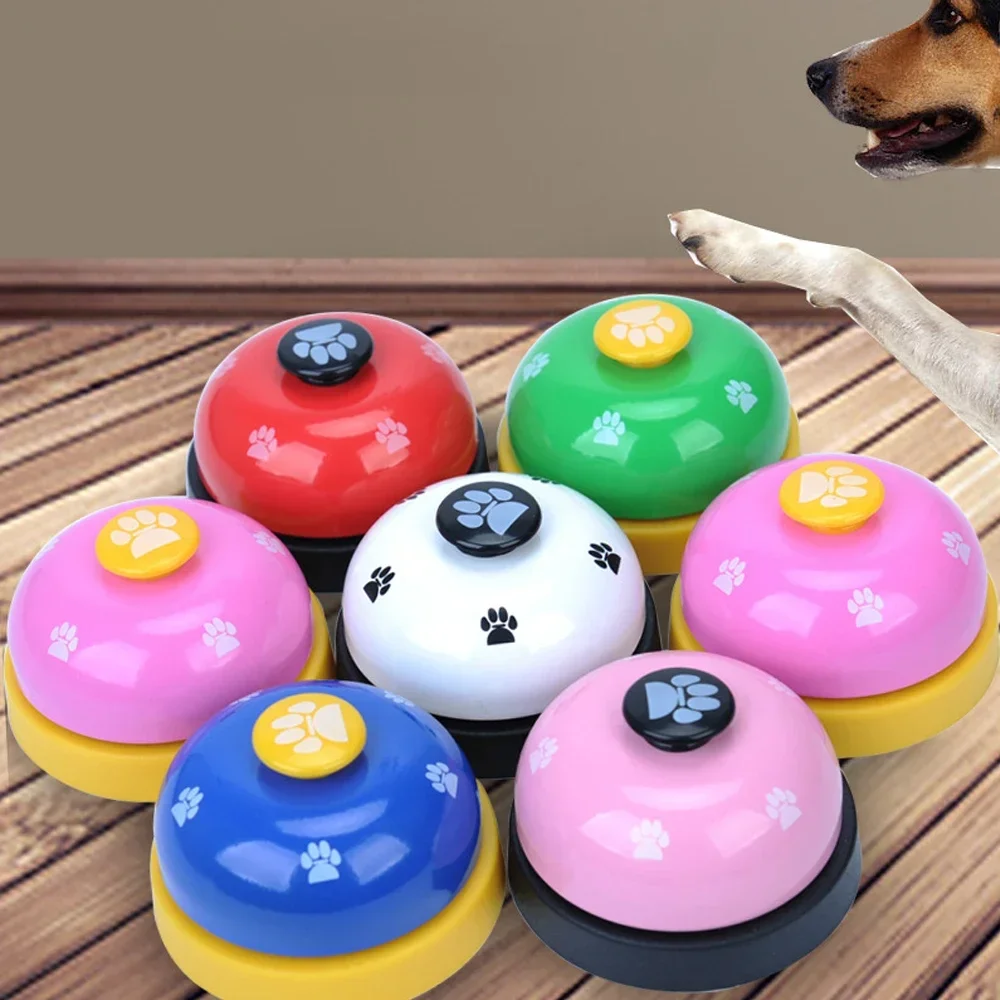 

Pet Training Bell Dogs Cat Interactive Toy Kitten Puppy Food Feed Reminder Button Dinner Feeding Ringer Pet Call Bell Toys
