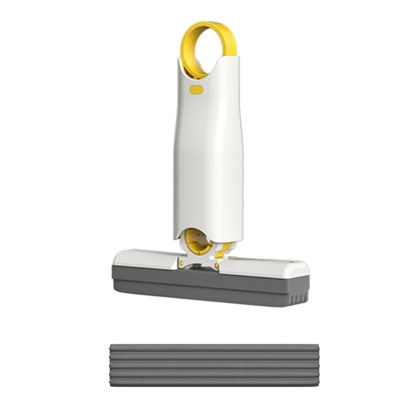 

Portable Self-Squeeze Mini Mop Lightweight Sponge Absorbent Mop Wet and Dry Mop For Counters, Kitchen, Bathroom 203C