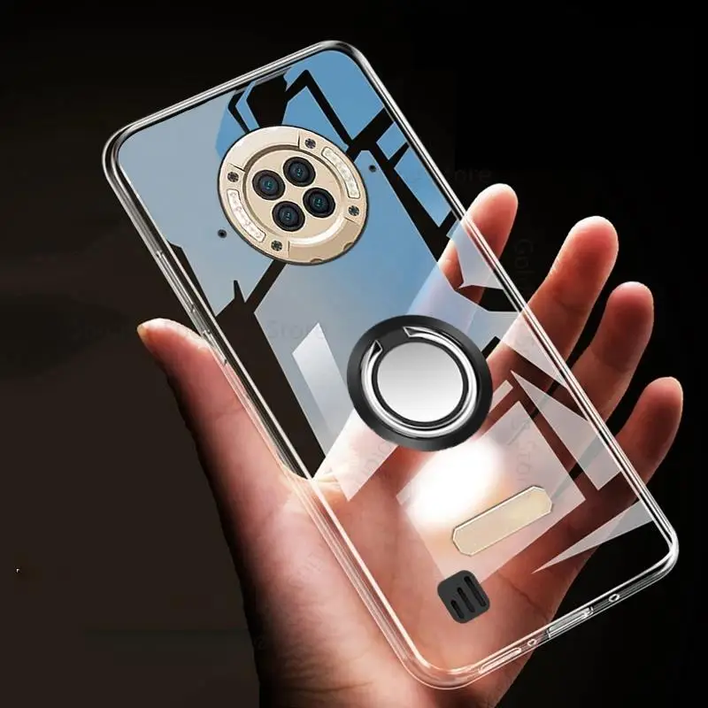 

Funda For Doogee S96 GT Clear Transparent Soft Phone Case For Doogee S96 GT Magnetic Ring Holder Kickstand Cover For Doogee V20