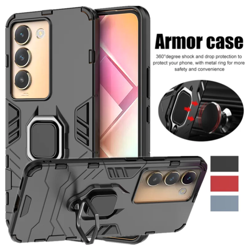 Magnetisk etui til VIVO V40 SE V30 Pro V30e V29 Lite V29e beskyttelsescover med ringholderbeslag skal fundas coque_voghion.com