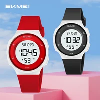 SKMEI Digital Sports Electronics Wristwatches For Men Women Students Waterproof Count down timer Watch EL Light Watches 2406