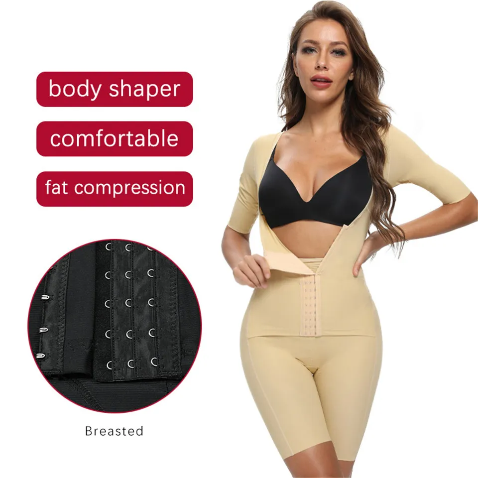 spanx shorts Women Full Body Shapewear Bodysuit Seamless Slimming Long Bodysuit Underwear Tummy Compression Shaper Weight Loss Corrective best shapewear for tummy and waist