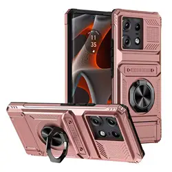 Hot Armor Shockproof Magnetic Protective Rugged Phone Case - Motorola Moto G (2025) (Rose Gold)