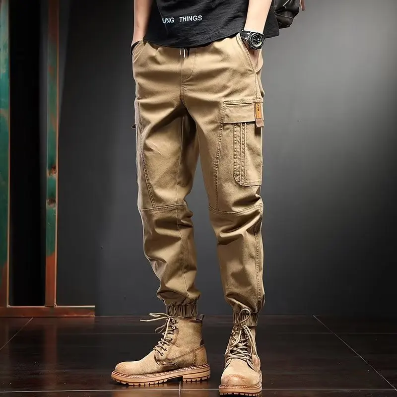 

Casual pants, loose-fitting, ankle-binding, nine-point cargo pants, trendy, all-in-one sweatpants