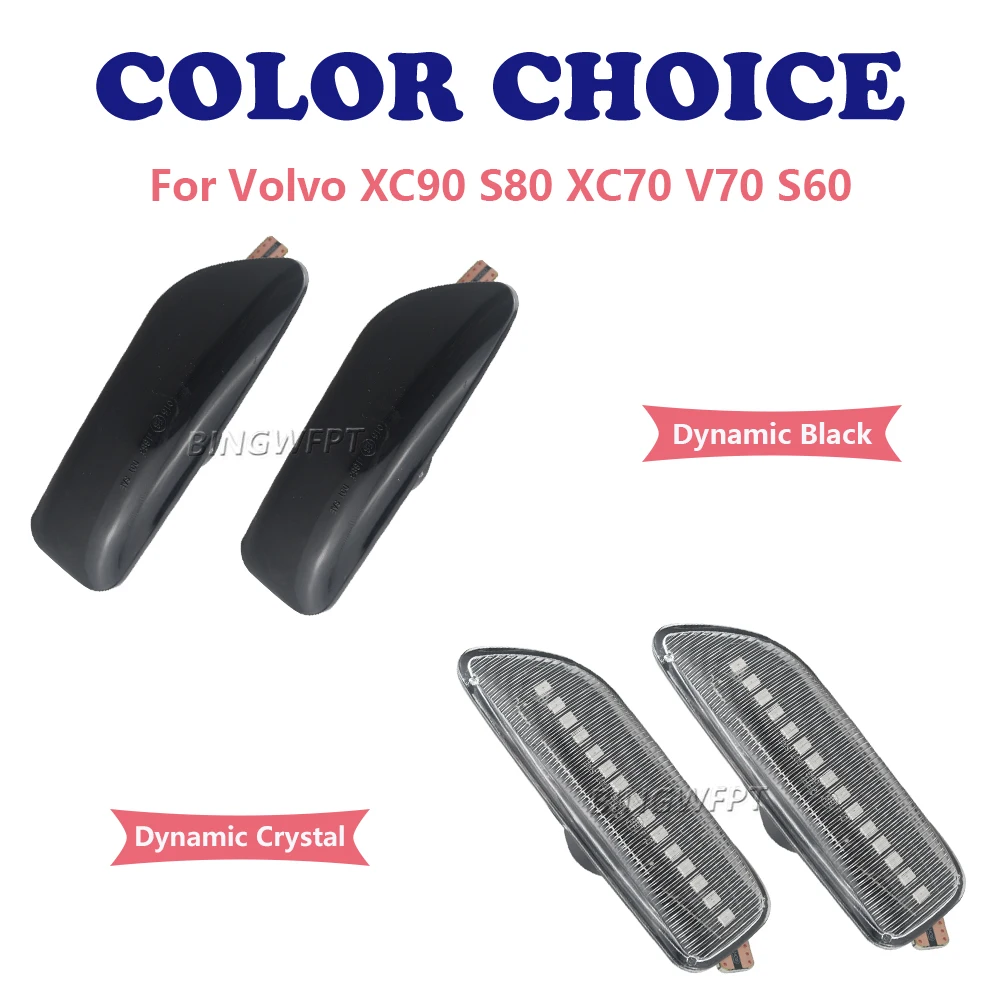 HOPESPANNER Side Marker Light Cover For Volvo S60/V70/S80/XC90 2001-2009 – White, Plastic, Left Side