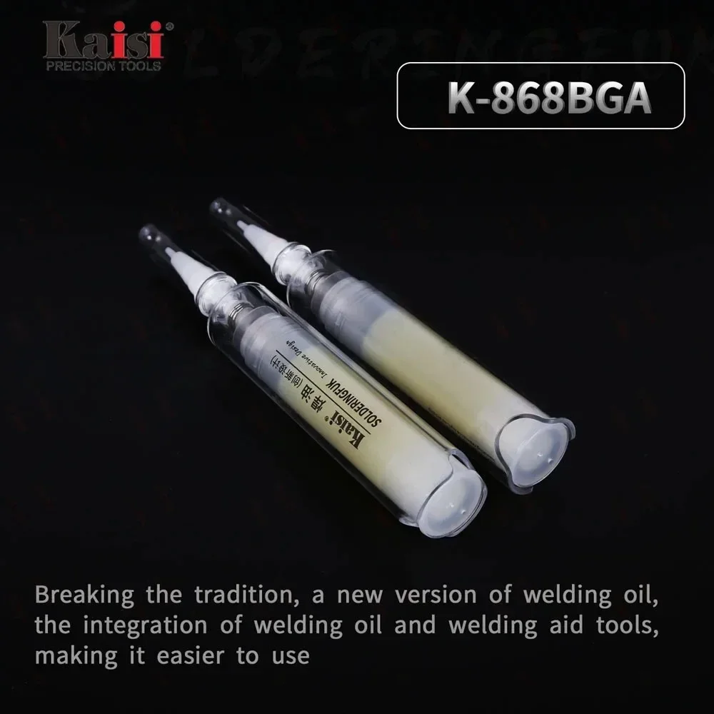 Kaisi 868 BGA Paste 10cc BGA PCB No-Clean Solder Past Flux Grease Soldering Repair for mobile phone BGA IC Repair Welding 5