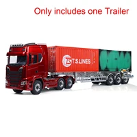 1/14 RC Metal Frame Trailer 3-axle Trailers for Remote Control Tractor Truck Dumper Tipper Car DIY Mode 40 Feet Container Toys 1