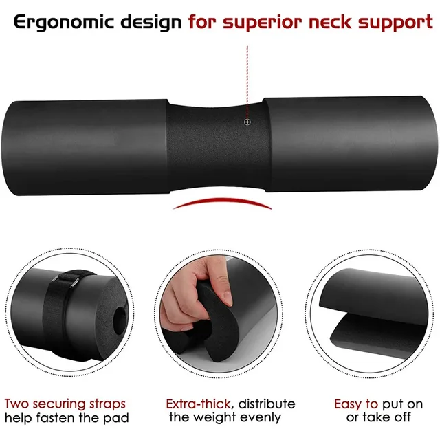 Hombreras gruesas antideslizantes para gimnasio, mancuernas para levantamiento de pesas, soporte para el cuello, almohadilla de protección, entrenamiento de fuerza - Imagen 2