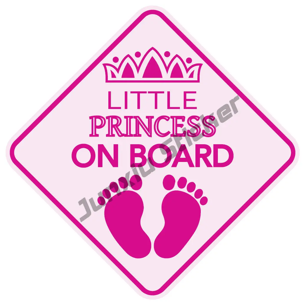 

LITTLE PRINCESS ON BOARD Baby Car Sign Sticker Decal Sunscreen Decal Decoration Accessories for Bumper Bodywork Windshield