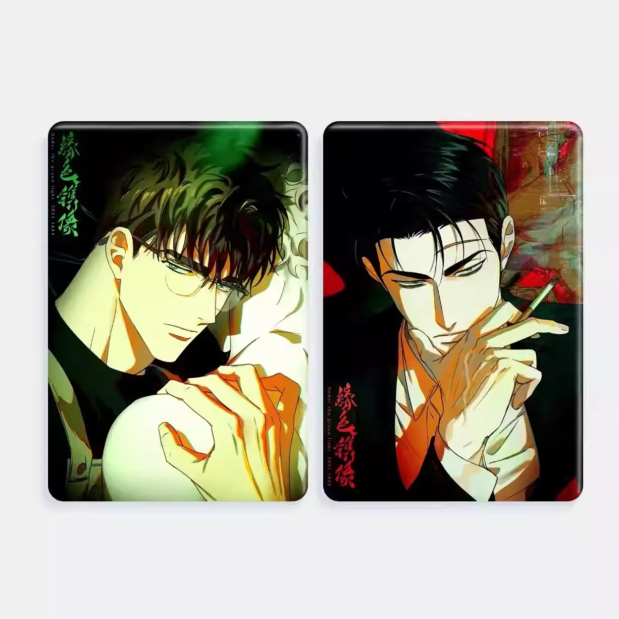 

[Not Official Authentic] Korean Manhwa Green Engraved Like 6.5x9.5cm Acrylic Small Cards