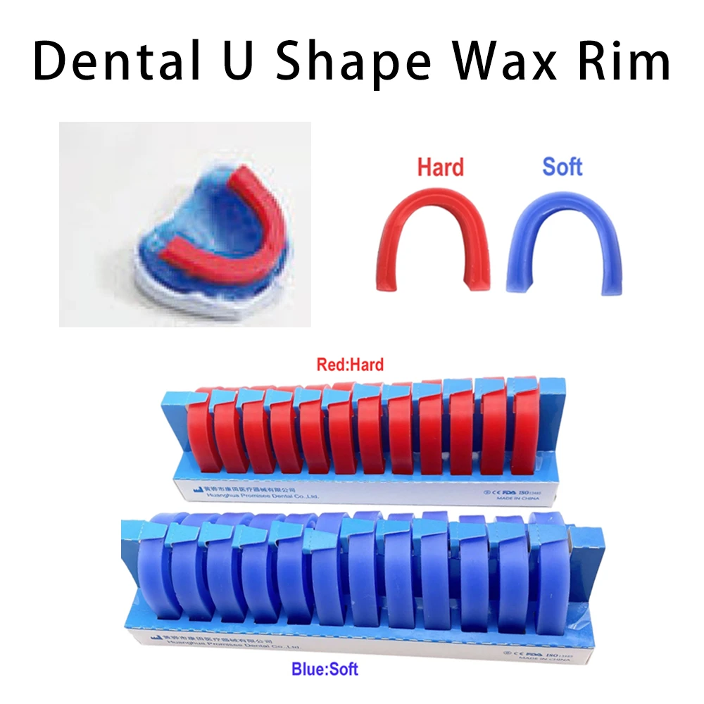 Dental Lab Material Occlusal Rim Model Base Plate Wax U Shape Hard and Soft Denture Casting Bite