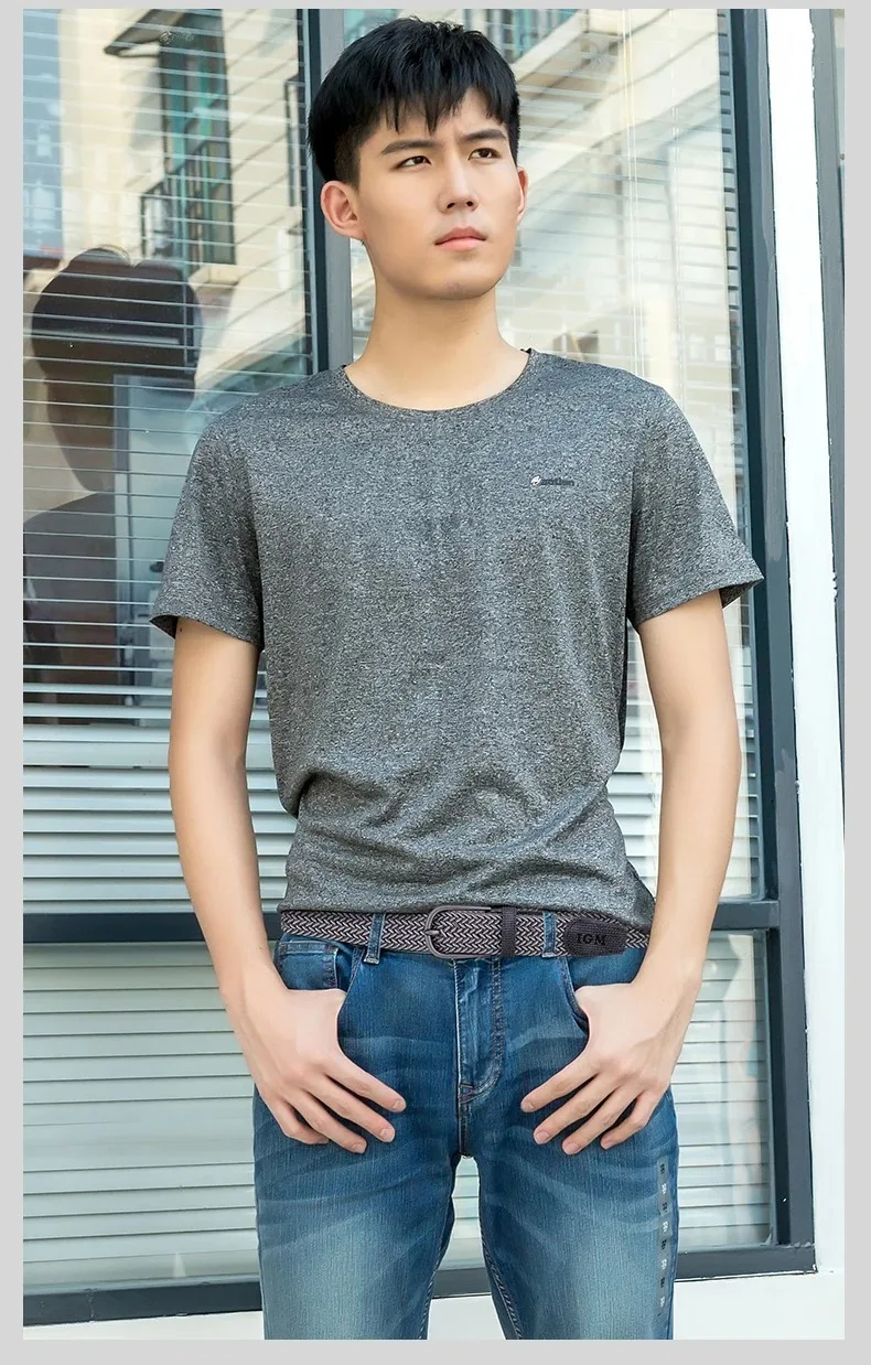 Men Belt Canvas Woven Belt Any-elastic Stretch Belt For Boys Young Versatile Pants Jeans Pin-buttoned Fashion Belt