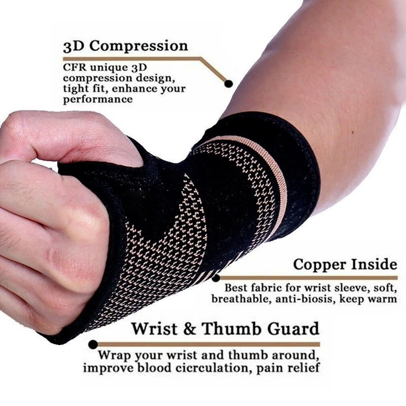 Wrist Straps 1pc Lifting Professional Sports Compression Wrist Guard Arthritis Brace Sleeve