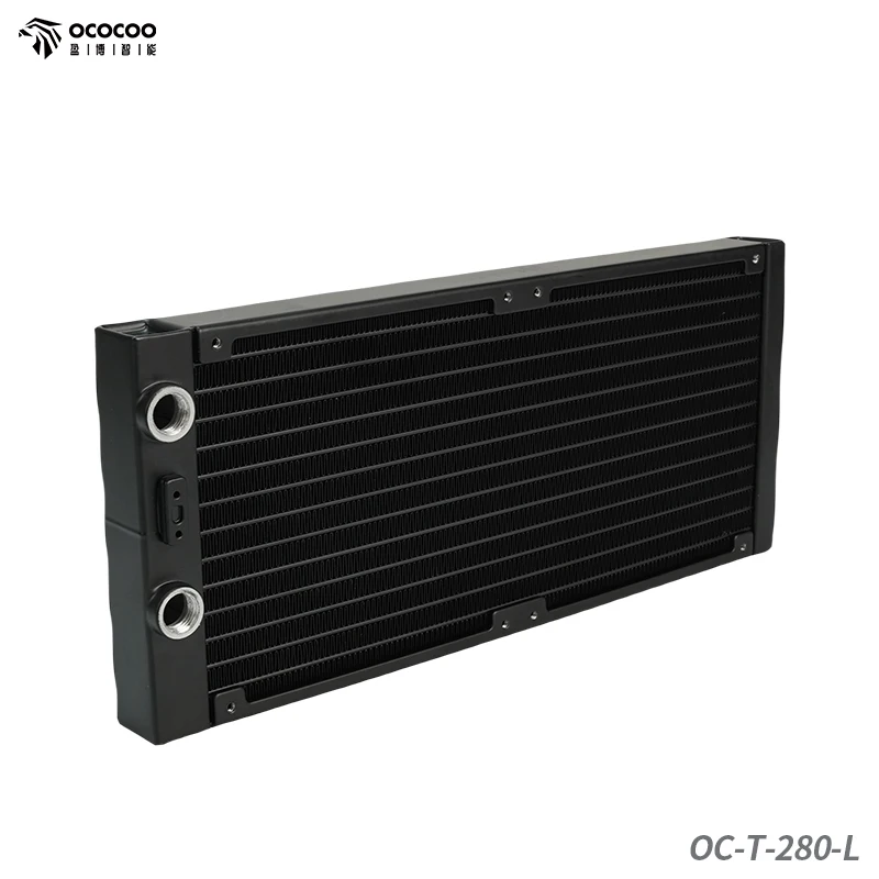 Ococoo-aluminium Water Cooling Radiator Bico Fixo Computer Beauty Equipment 3dprinter Faça Você Mesmo Sistema de Refrigeração 280 mm g1 4 - Imagem 3