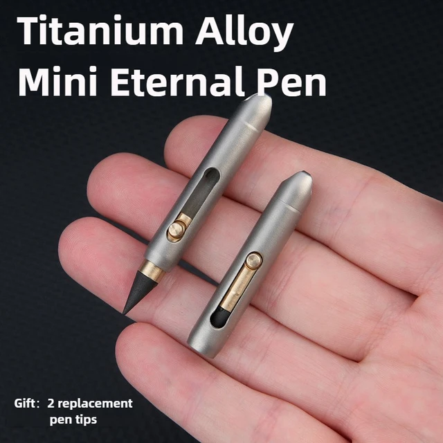 Eternal Pencil Metal Inkless Pen Titanium Alloy Forever Everlasting Pencil Desk Decor Pocket Pen for Writing Keychain Pendant 1