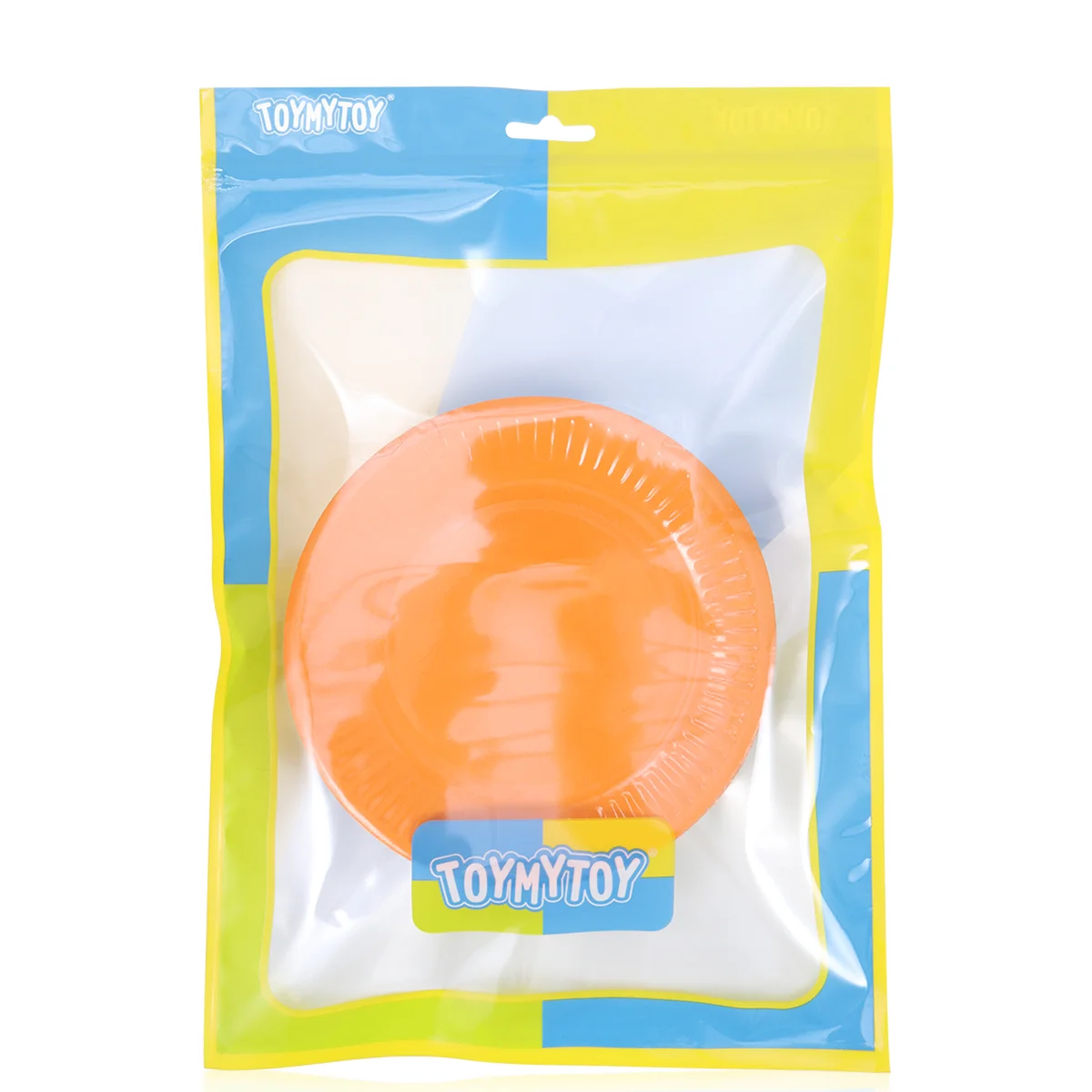 TOYMYTOY 50 Pcs Disposable Plastic Plate Classic Assorted Color Round All Occasion Disposable Paper Dinner Plates Birthday