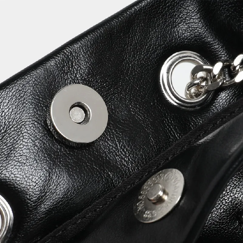 Luxury Women's Bag New High Quality Horseshoe Bucket Bag Exquisite PU Rivet Sequin Design Women's One Shoulder Handbag