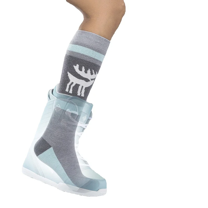 Tuoye Fun Kayak Sıcak Yün Kalınlaştırılmış Açık Hava Sporları Dağcılık Yüksek Uzun Tüp Çorap Erkek Kadın Sonbahar ve Kış_voghion.com