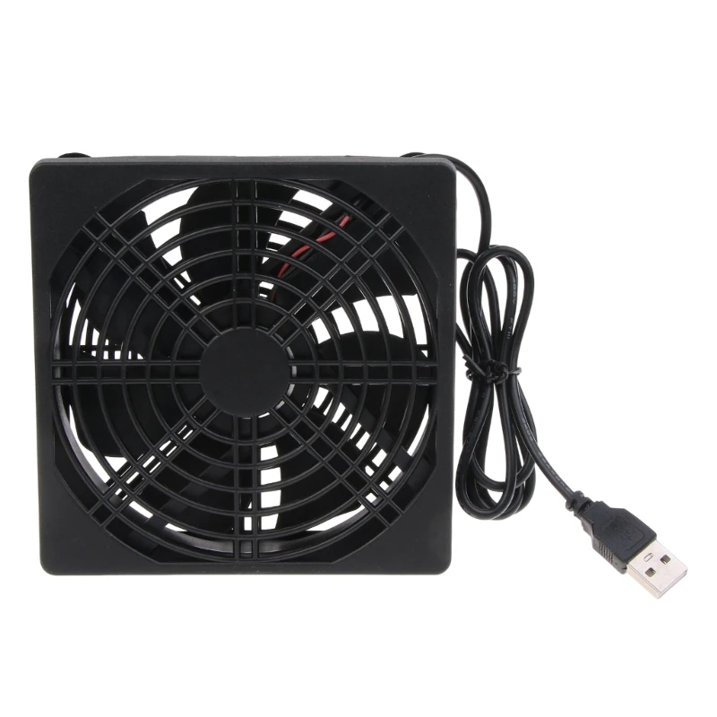 게이밍 PC 선풍기 휴대용 냉각 선풍기, 태블릿 TV 리시버 라우터에 적합, 5V USB 전원, 120mm 선풍기, 1400PRM, 1 단 속도