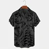 Men's Vintage Mermaid Print Shirts Boat Anchor Print Button Shirts Summer Ocean Element Shirts Men's Hawaiian Leisure Shirts 6