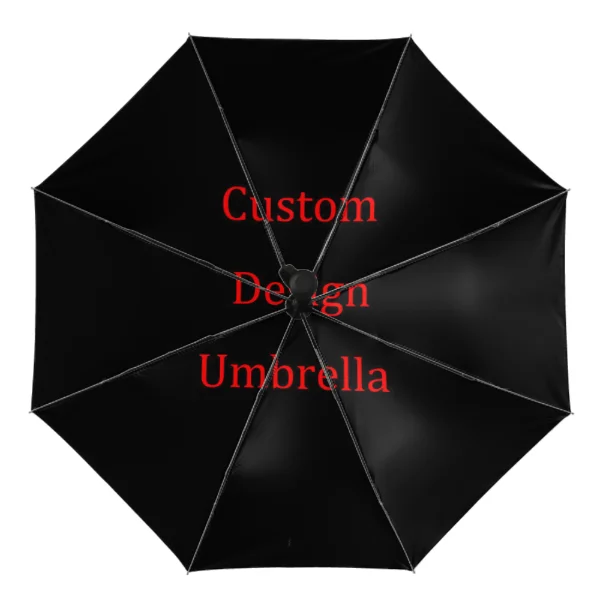 

Personalized Automatic Umbrella Rain Women Three Folding Umbrellas Windproof Custom Design Umbrella Female Waterproof Parasol