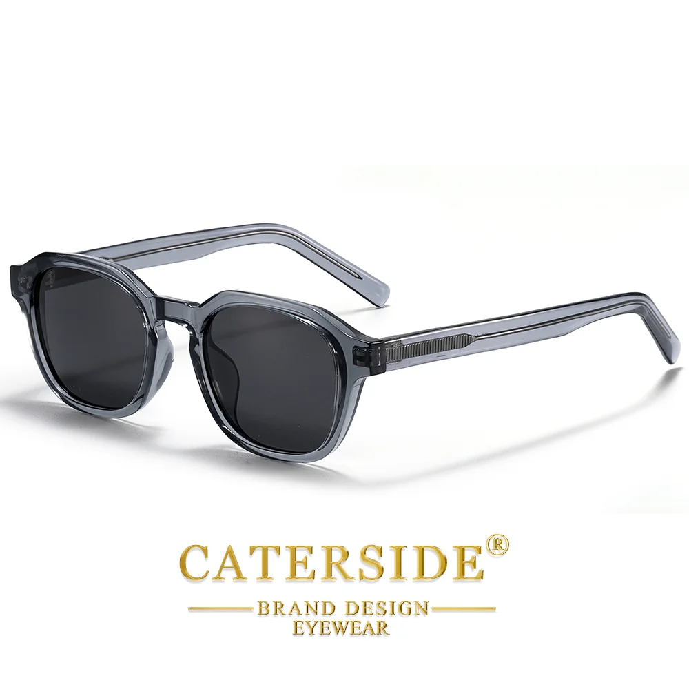 CATERSIDE Neue Retro-Quadrat-Sonnenbrille für Herren, polarisiert, UV400, Premium-Acetat-Rahmen, Sonnenbrille für Damen, Outdoor, trendige Fahrbrille – Detail 6