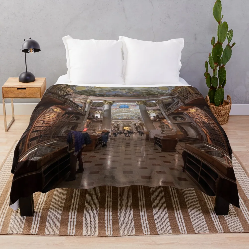 

Austrian National Library in Vienna, Austria Throw Blanket Luxury Thicken Tourist Custom Blankets