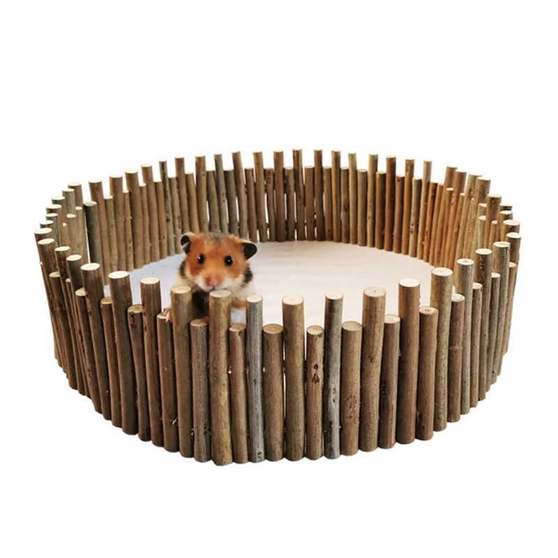Hamster Wooden Fence Wood Ladder Bridge Toy Hideout Ladder Pet Tooth Cleaning Molar Toys Small Animals Pet Accessories small pet tunnel hamster cage tunnel hamster toy maze small pet molar sticks
