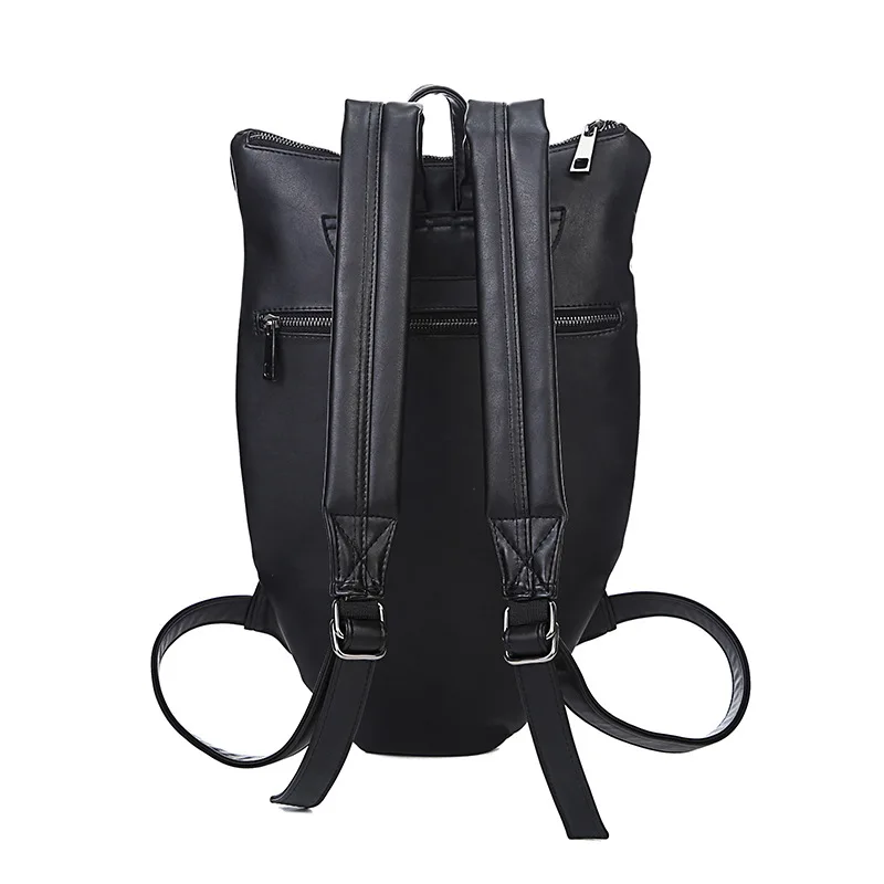 2022 Women Man hop trend Backpack Cool Black PU Leather 3D Graphic Embossed Owl Backpack Female Hot Sale Women Bag 4