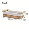 1pc Bathroom and Kitchen Storage Basket - Small Wicker Organizer for Countertops - Round Paper Rope 4