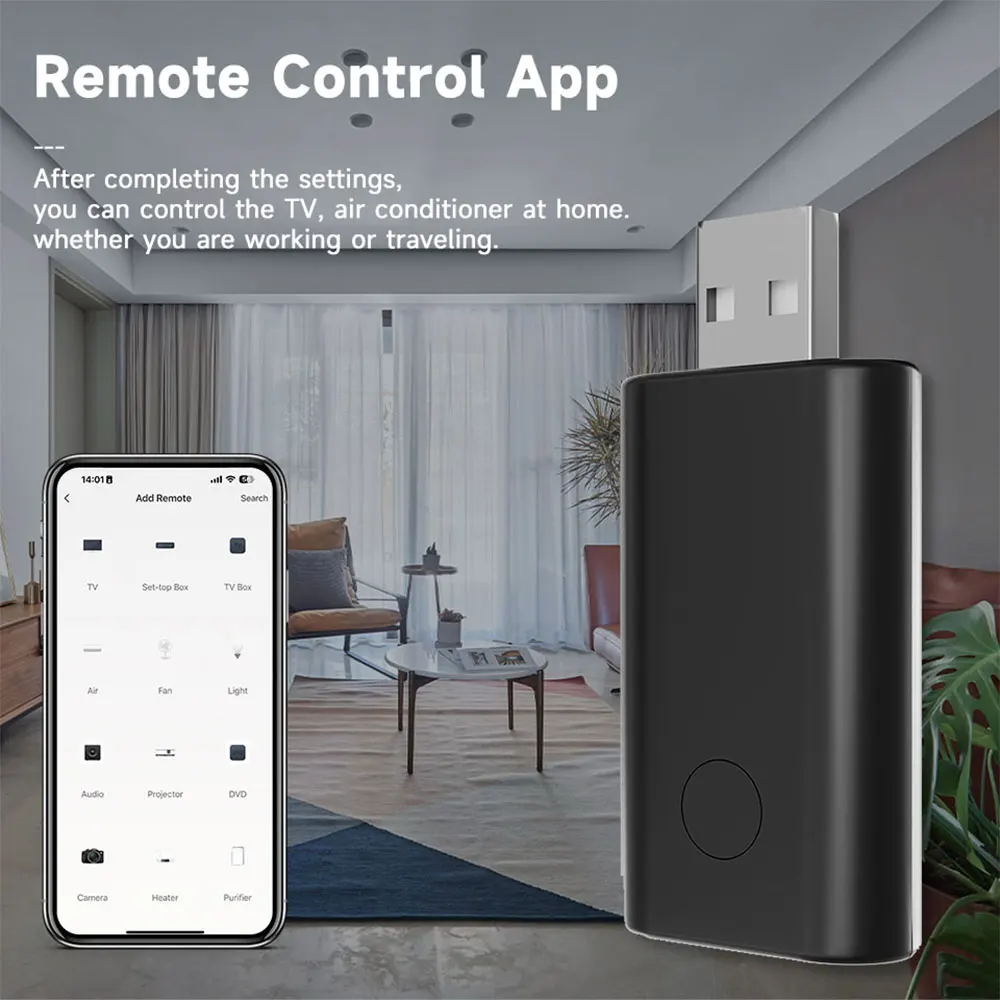 Smart WiFi IR Remote Control – Universal Infrared Controller with Voice Assistant Compatibility