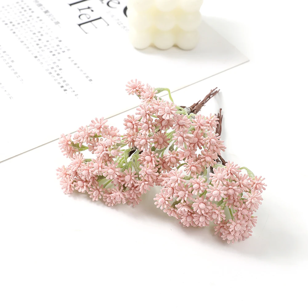 6Pcs/Bunch Babys Breath Artificial Flowers Plastic Gypsophila DIY Floral Bouquets Arrangement For Wedding Home Decoration