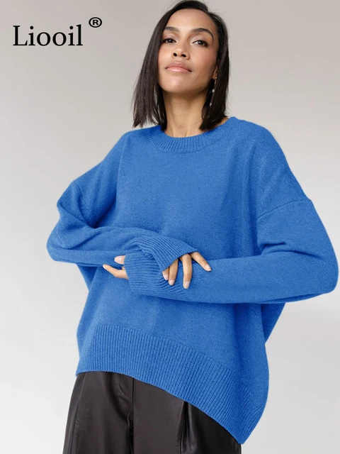 Razzlebelle Black Sweaters For Women Trendy 2025 Fall V Neck Off Shoulder Sexy Lightweight Cute Batwing Long Sleeve Pullover Knitted Cozy Slouchy Casual Baggy Loose Autumn Sweater