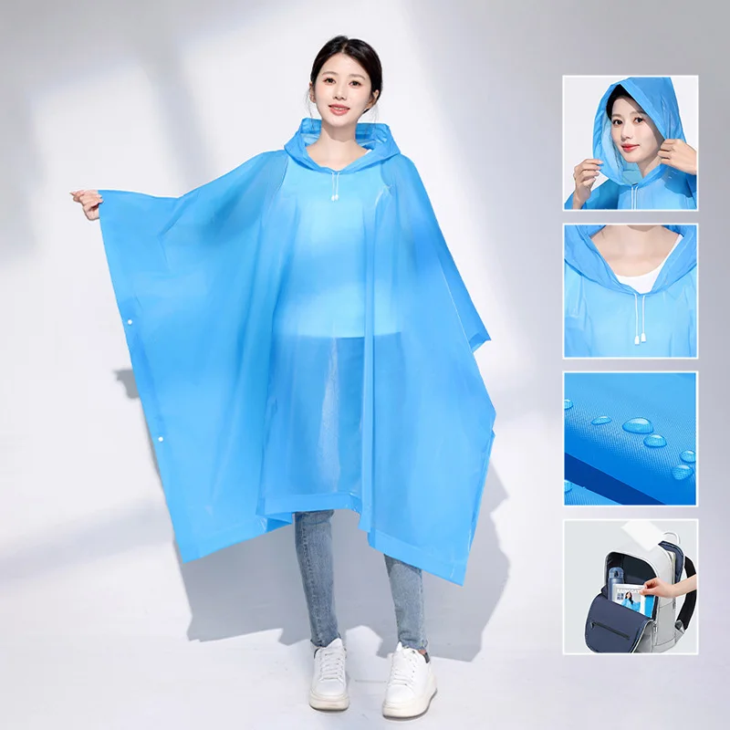 Transparent Windproof Bicycle Motorcycle Raincoat Woman Rain Poncho Impermeable EVA Hiking Raincoats Man Children Adult raincoat poncho
