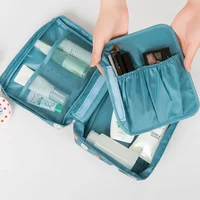 Portable 3 layers Makeup Organizer Bag Mesh Divider Cosmetic Cases  Waterproof Toiletries Pouch Travel Storage Tools  Wash Bag 2