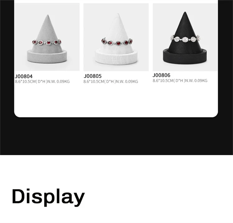 WoodTen Cone Bracelet Display Stand Ring Bangle Anklet Chain Necklace Jewelry Display Prop Storage Rack Bracelet Jewellery Props